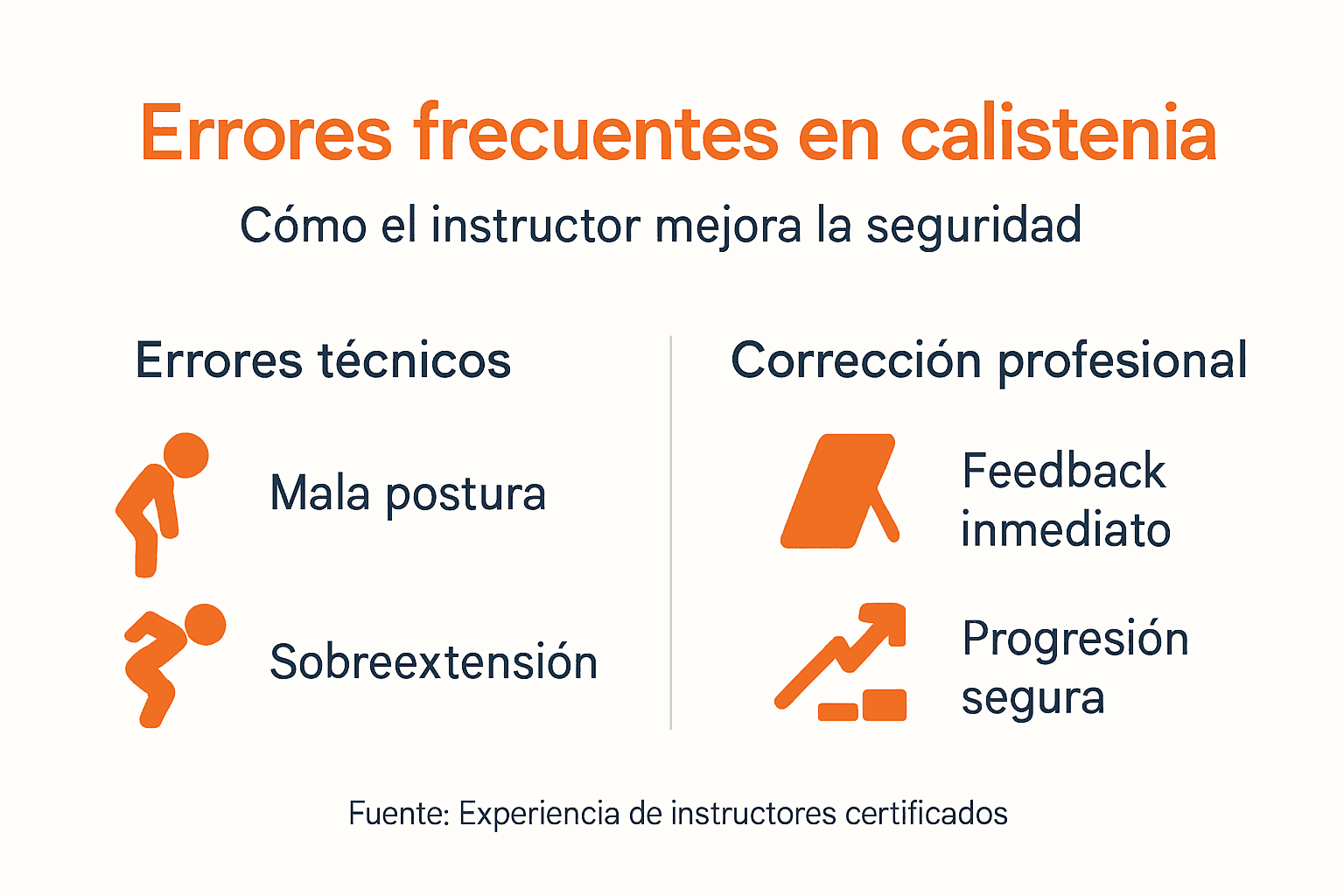 Guía visual sobre los errores más comunes en calistenia y cómo corregirlos