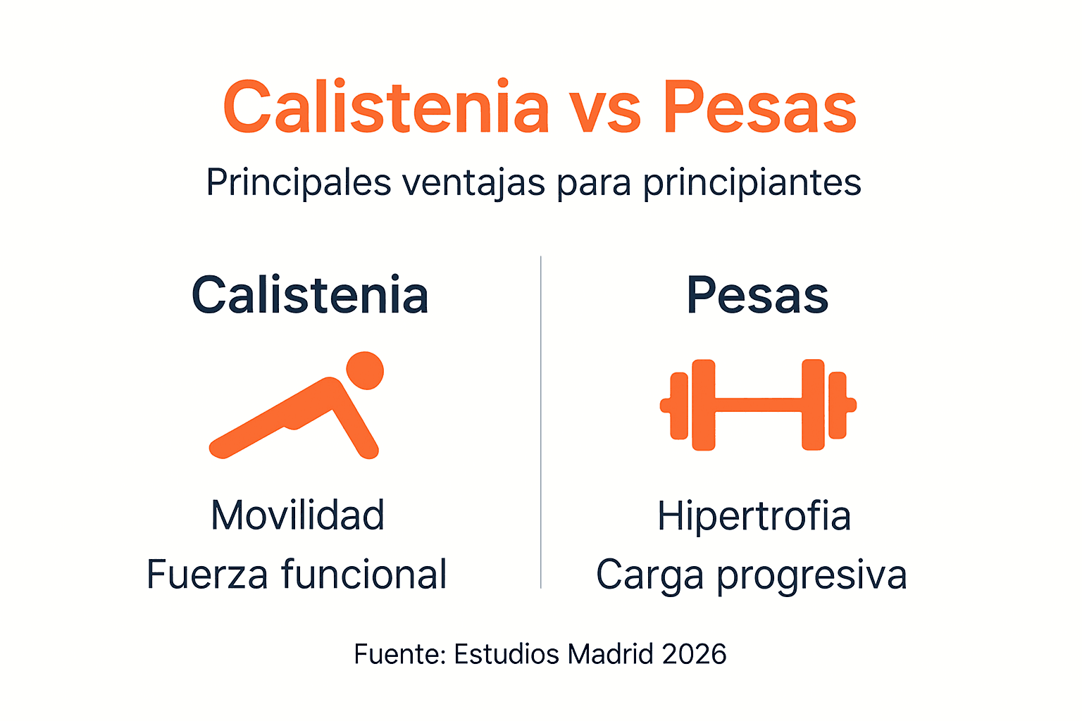 Infografía: ¿Qué ventajas tiene entrenar con calistenia frente a levantar pesas?