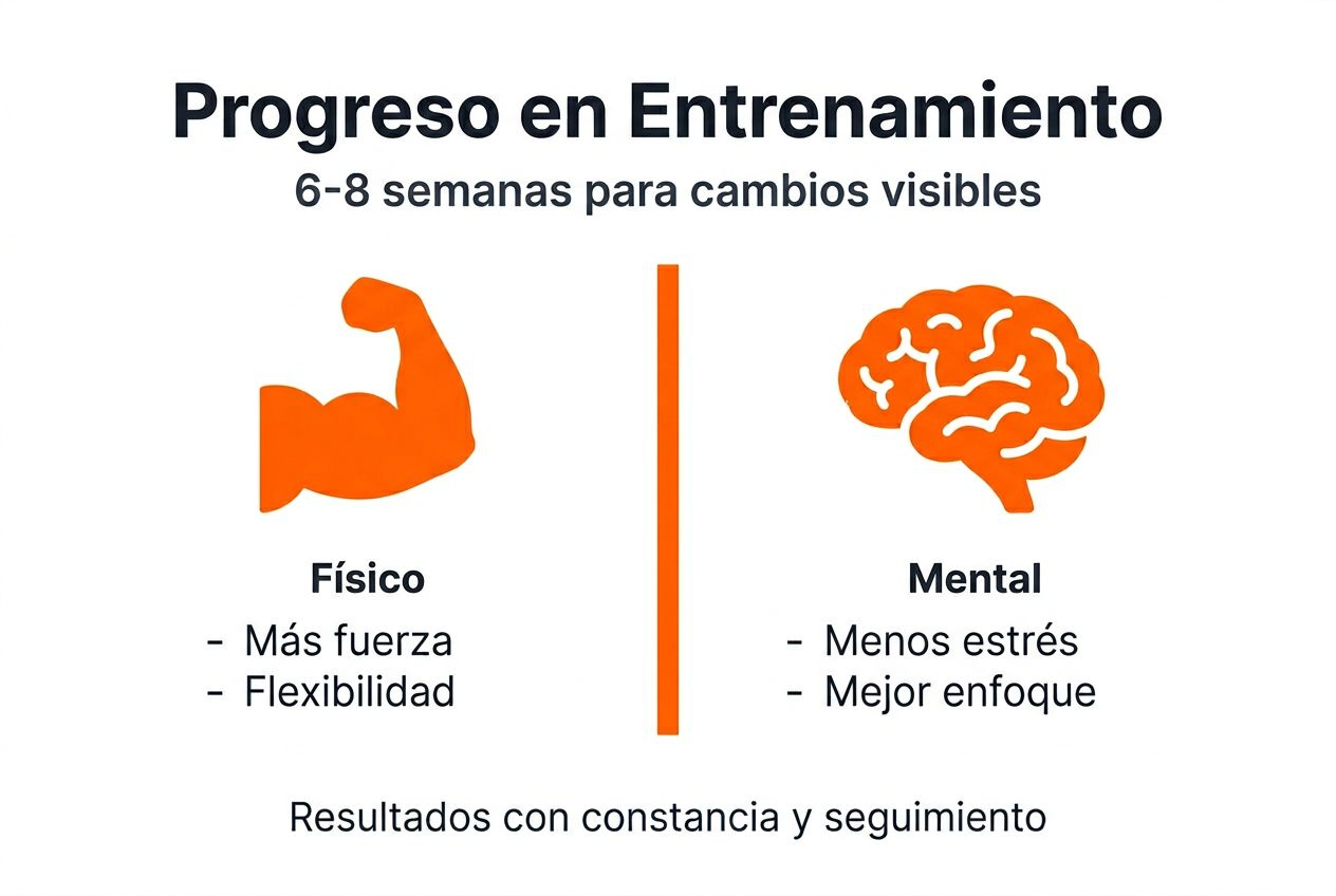 Infografía sobre la evolución y los logros del entrenamiento