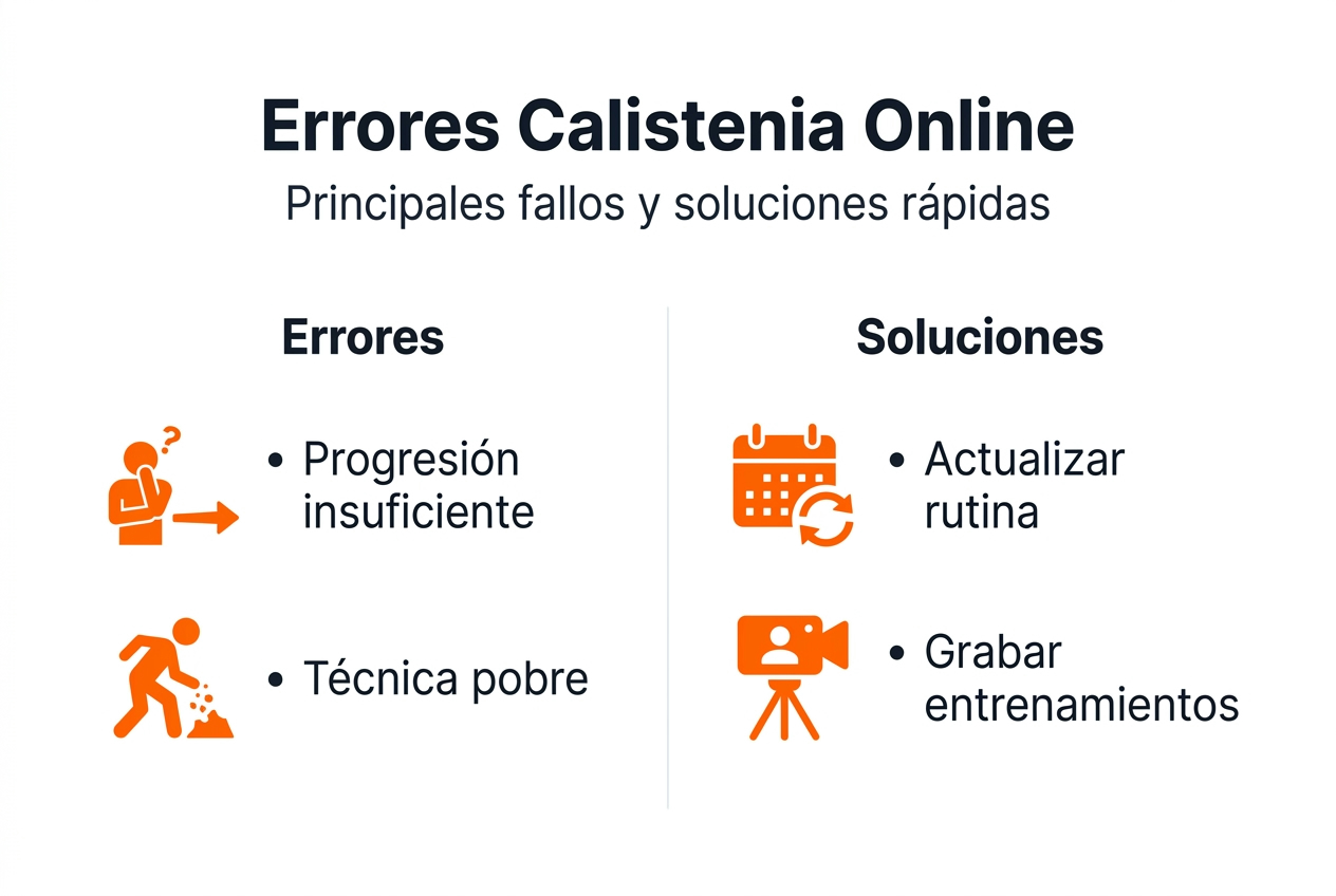 Guía visual: errores comunes y cómo solucionarlos en calistenia online