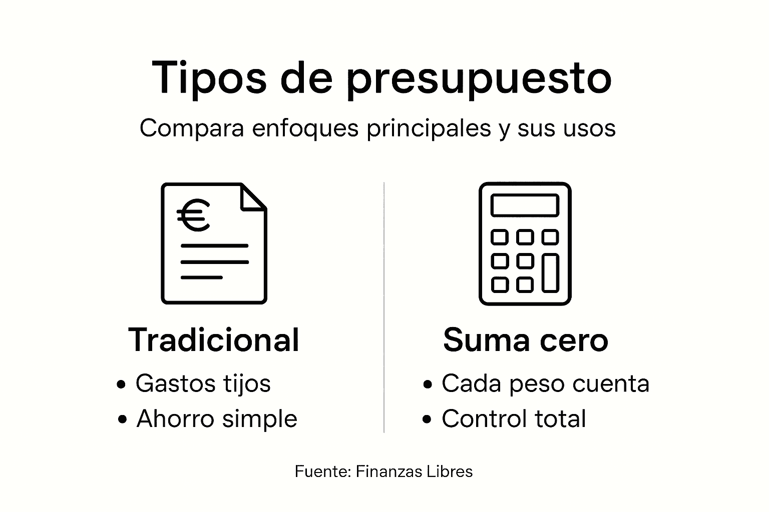 Infografía: diferentes formas de organizar tu presupuesto personal