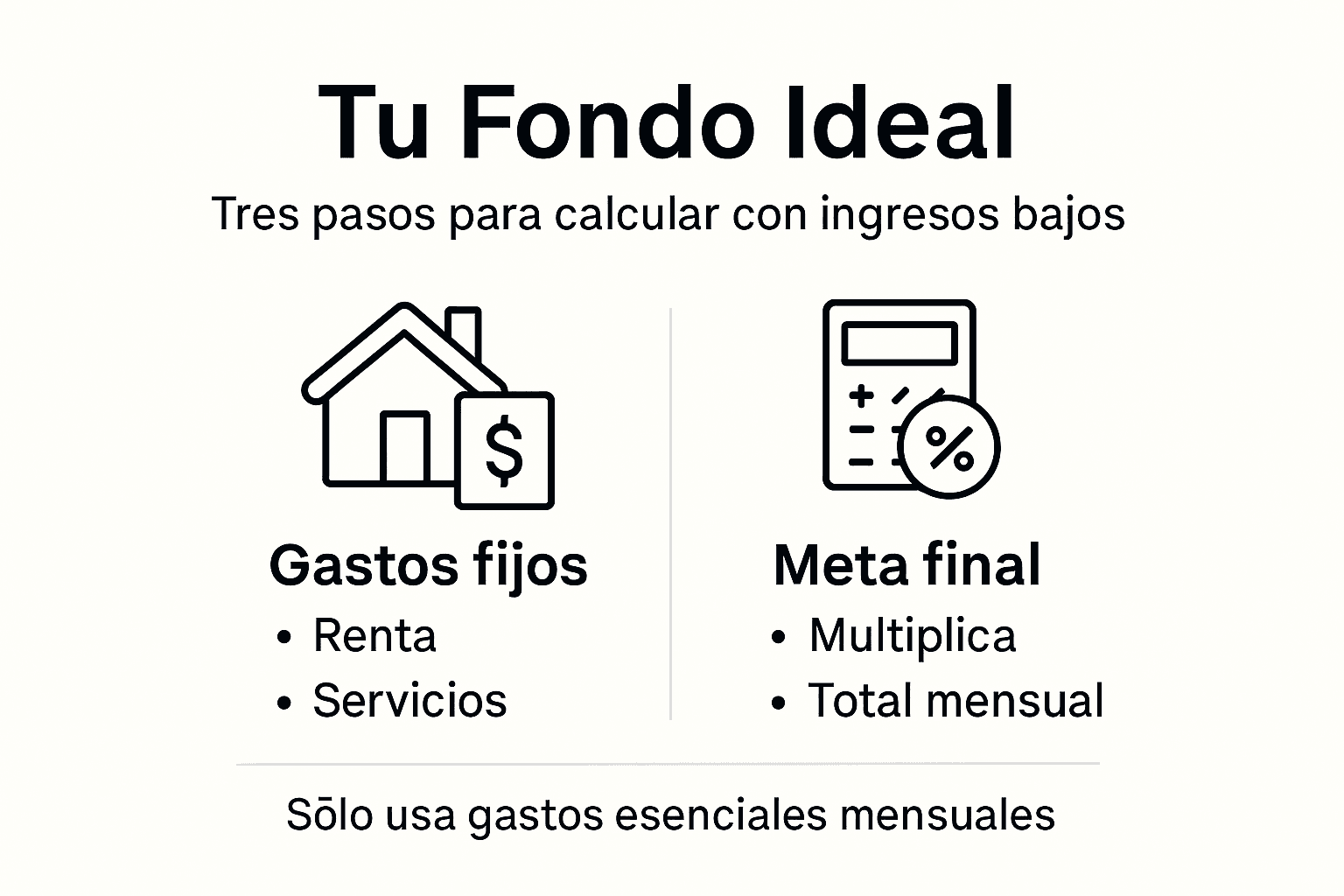 Guía visual: cómo calcular tu fondo de emergencia en solo tres pasos