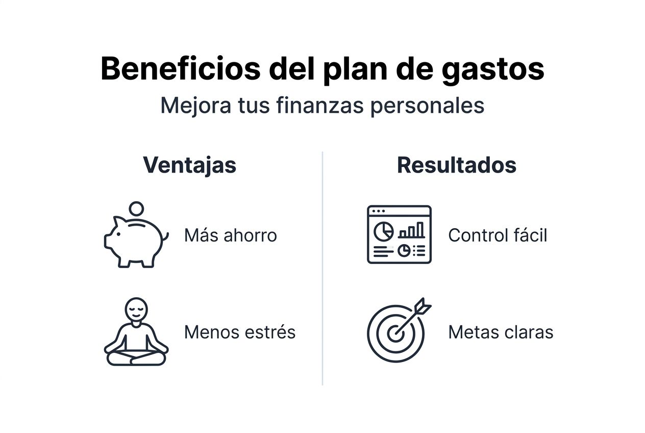 Infografía: Ventajas de contar con un plan de gastos