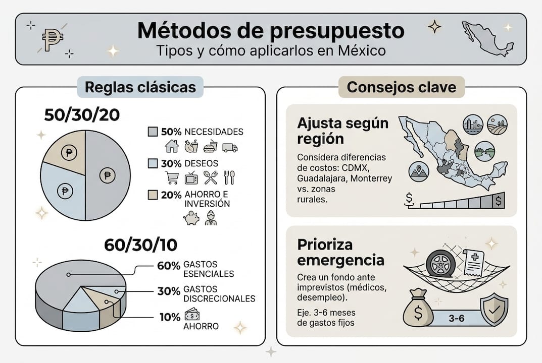 Guía visual sobre las principales formas de elaborar un presupuesto en México