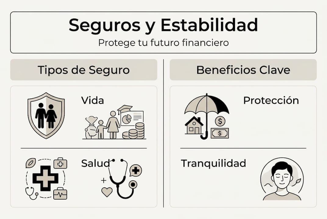 Guía visual sobre seguros y cómo contribuyen a tu tranquilidad financiera