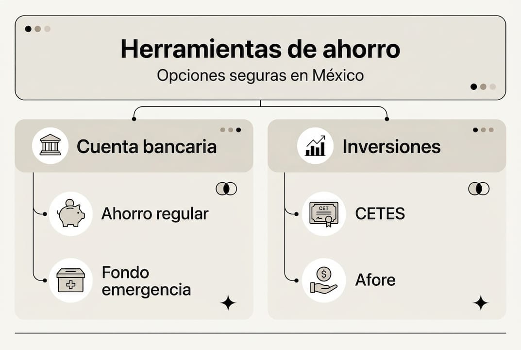 Descubre en esta infografía las alternativas más fiables para ahorrar con tranquilidad.