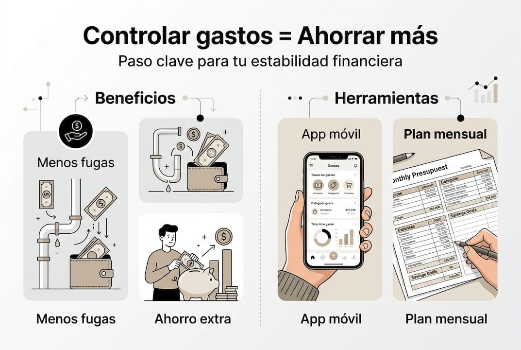 Infografía para aprender a gestionar tus gastos y mejorar tus hábitos de ahorro