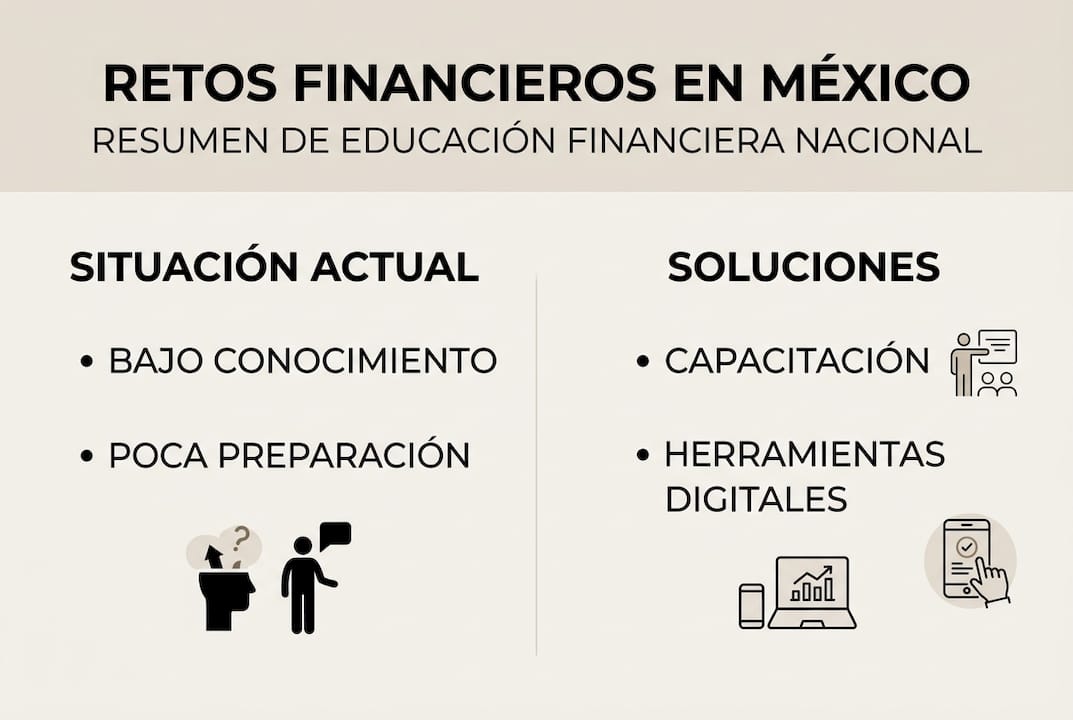 Infografía: principales desafíos y alternativas para mejorar las finanzas en México