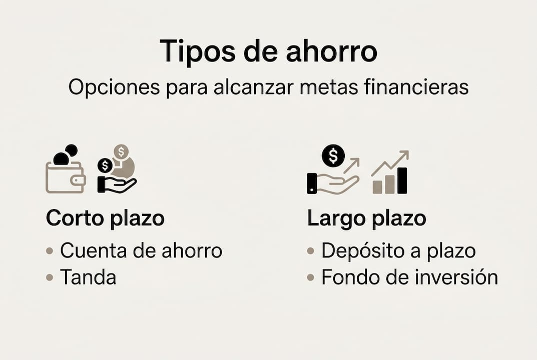 Guía visual sobre formas de ahorrar y cómo establecer objetivos financieros