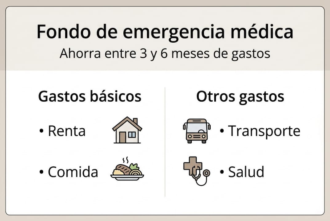 Infografía: cómo crear un fondo de emergencia para gastos médicos