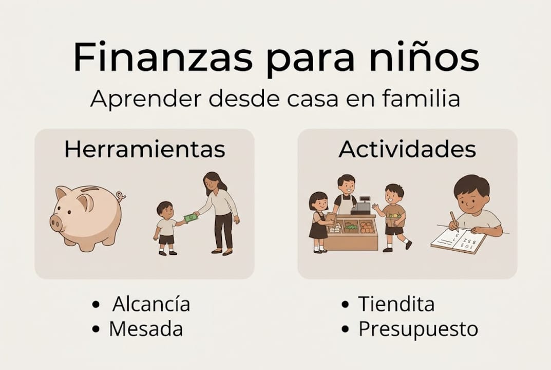 Infografía: claves para enseñar a los niños a manejar su dinero