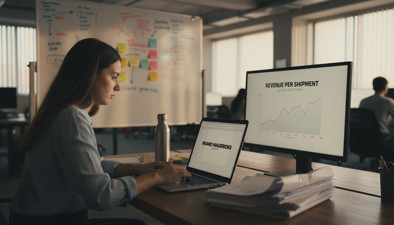 Analyst reviews logistics pricing analytics data