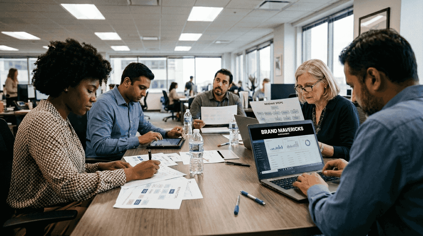 Business team planning scalable revenue growth