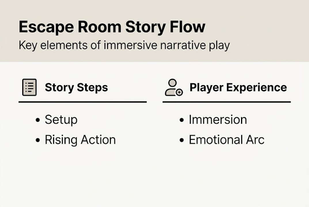 Infographic on escape room story structure