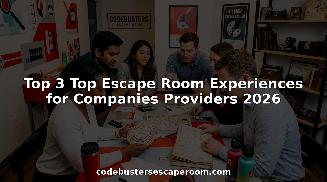 Top 3 Top Escape Room Experiences for Companies Providers 2026