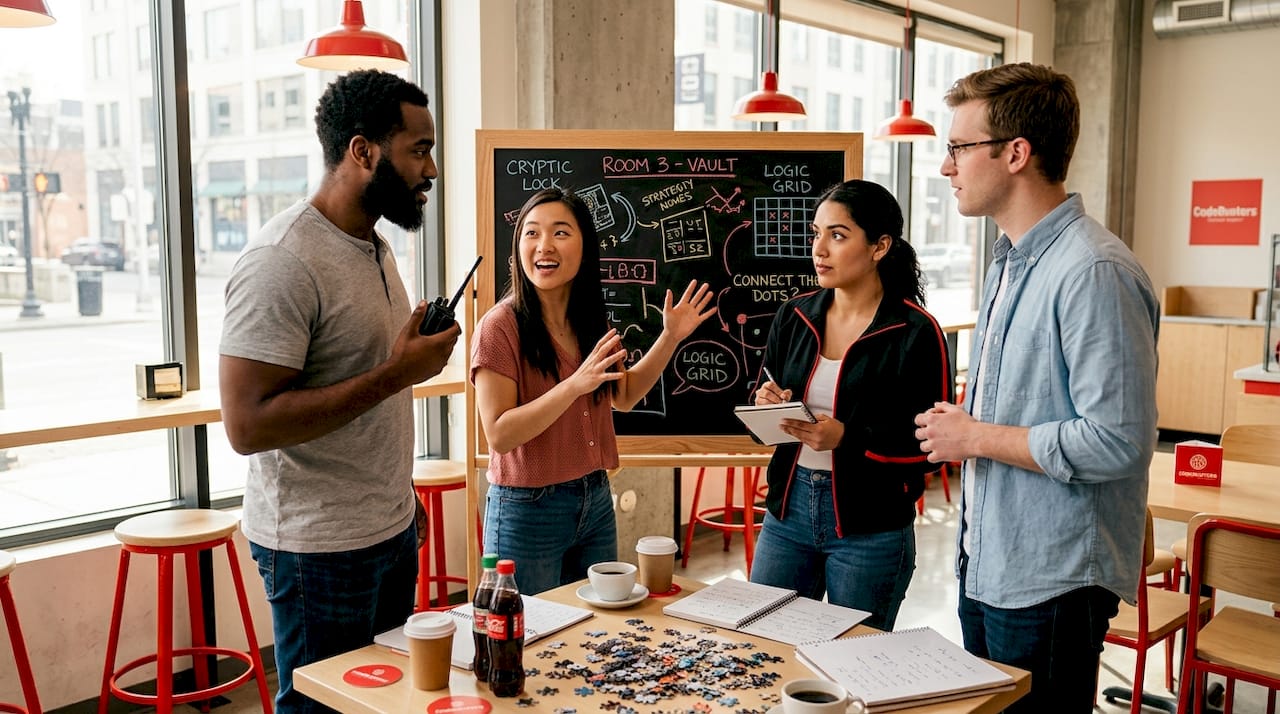 Group planning strategy around whiteboard
