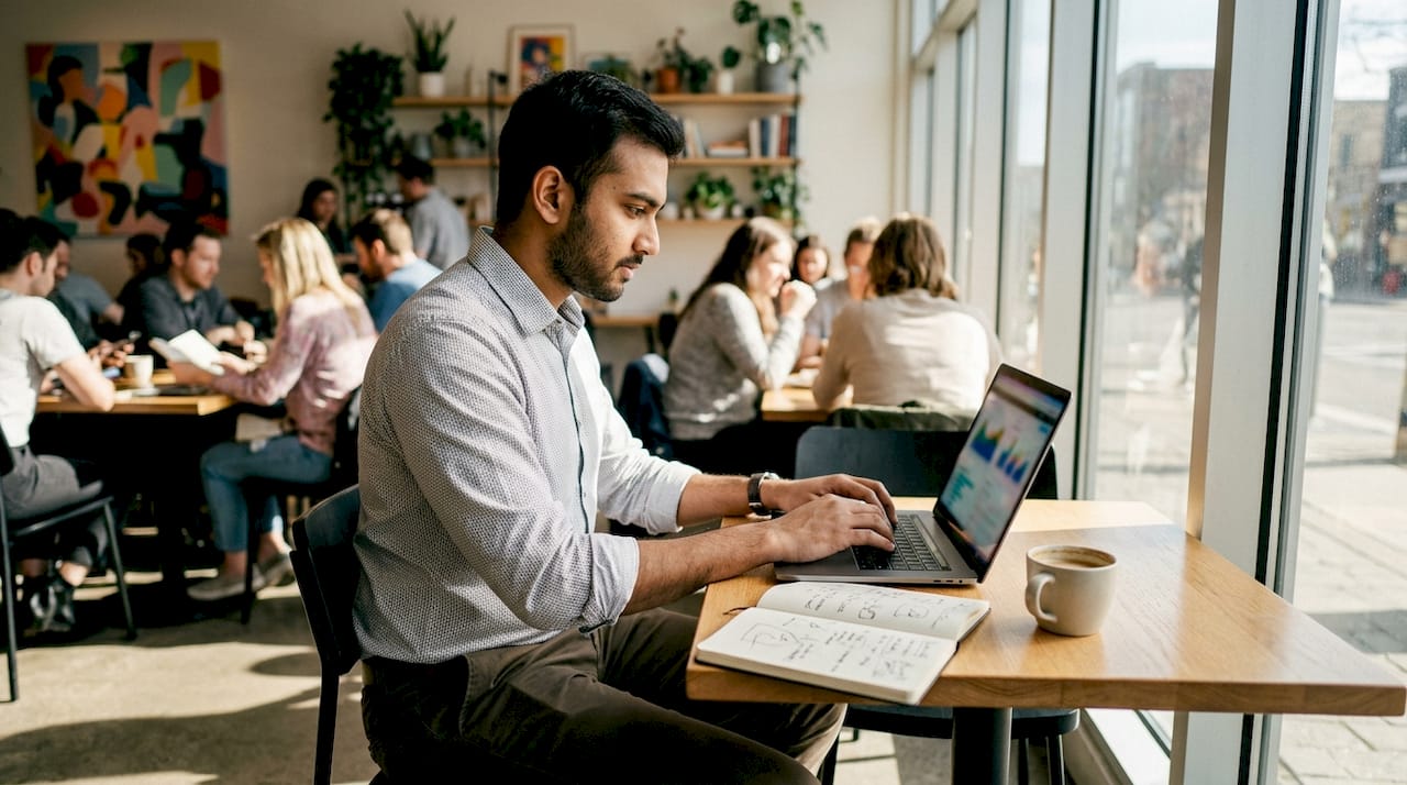 Focused professional typing decision ownership notes