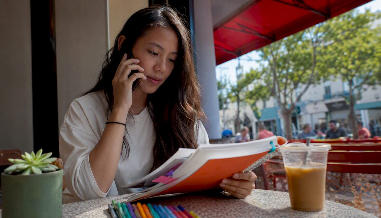 Woman calling to inquire about puzzle room details