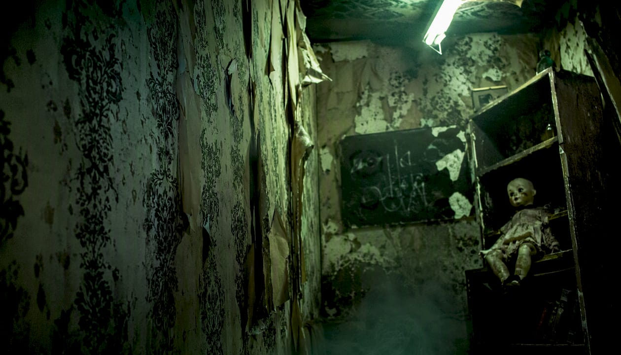 Psychological horror room wall details