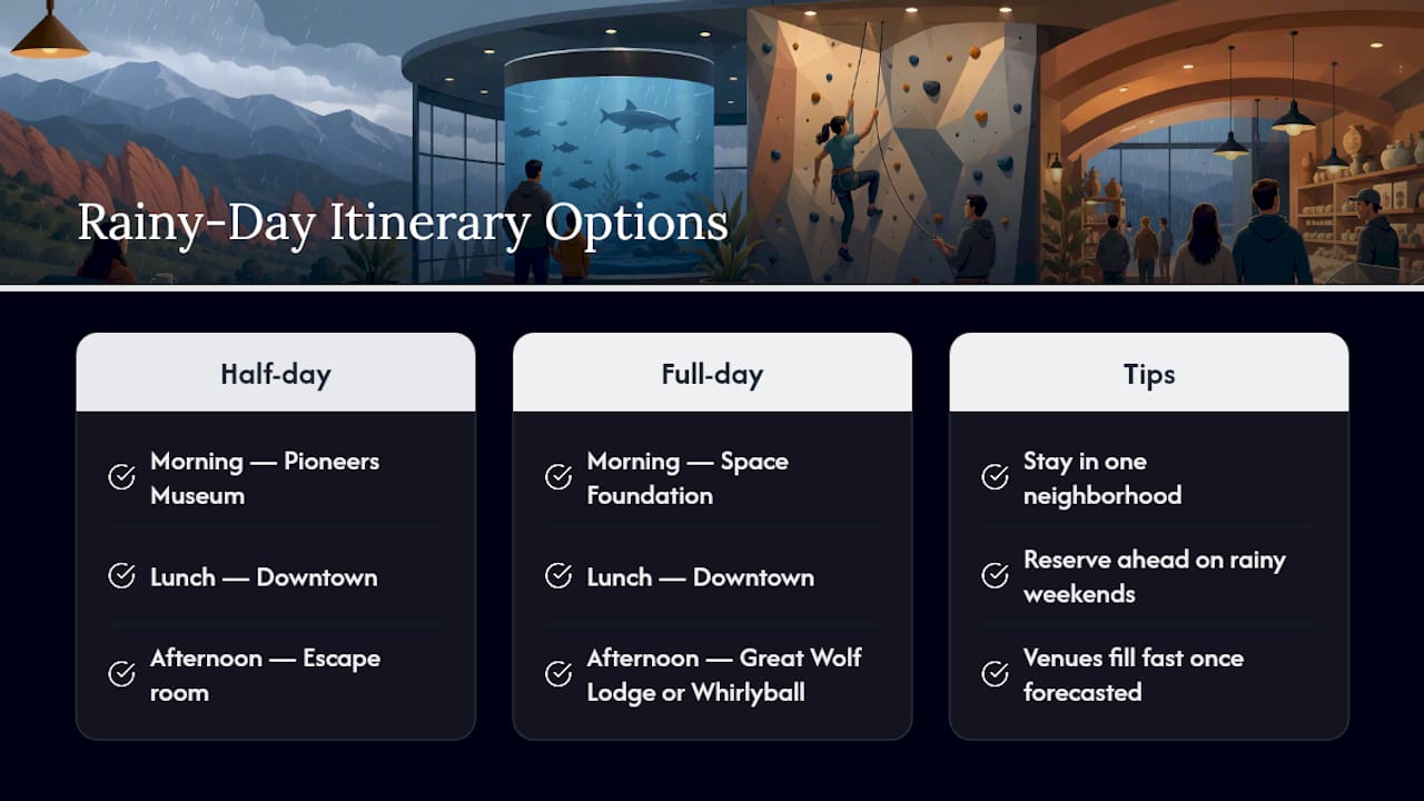 A Local's Take on Building a Rainy-Day Itinerary — overview diagram
