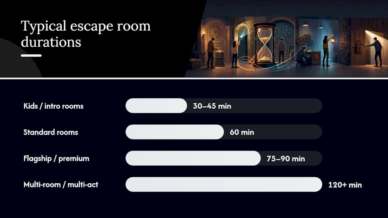 Escape Room Duration: How Long Is the Actual Game? — overview diagram