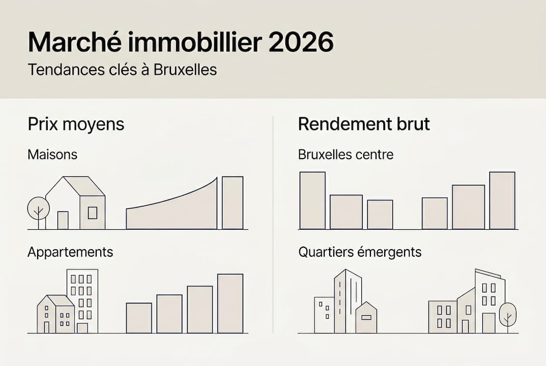 Comprendre le marché immobilier à Bruxelles en 2026 2 Panorama des prix et des performances du marché immobilier à Bruxelles : les tendances à connaître en un coup d'œil