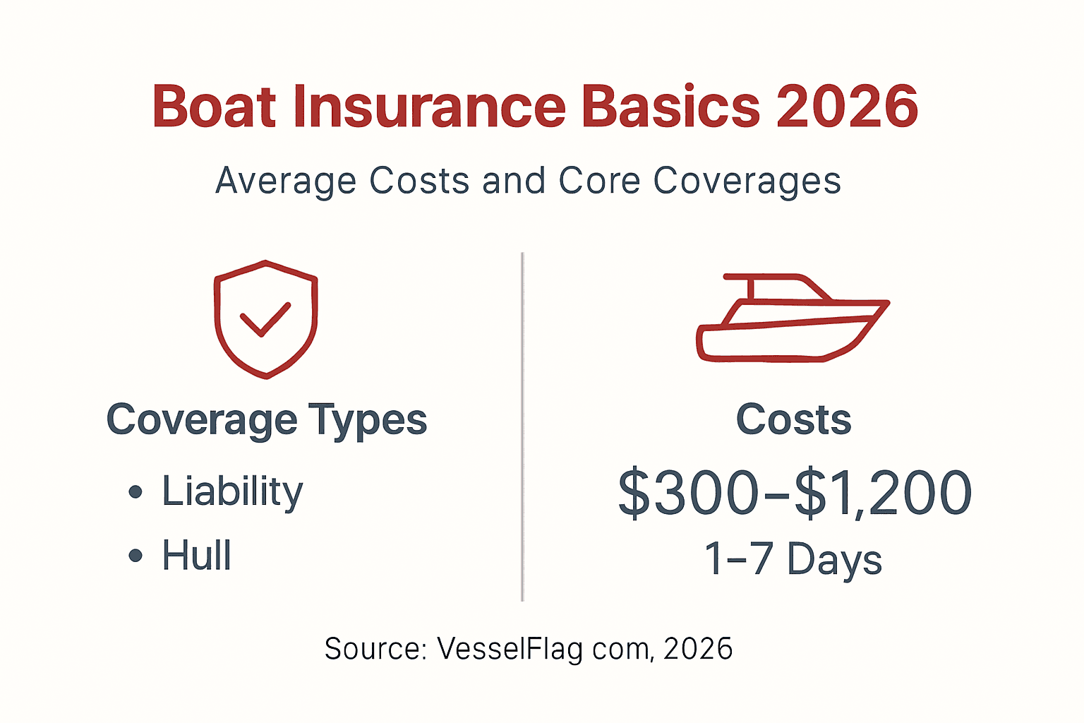 Infographic on boat insurance costs and coverage