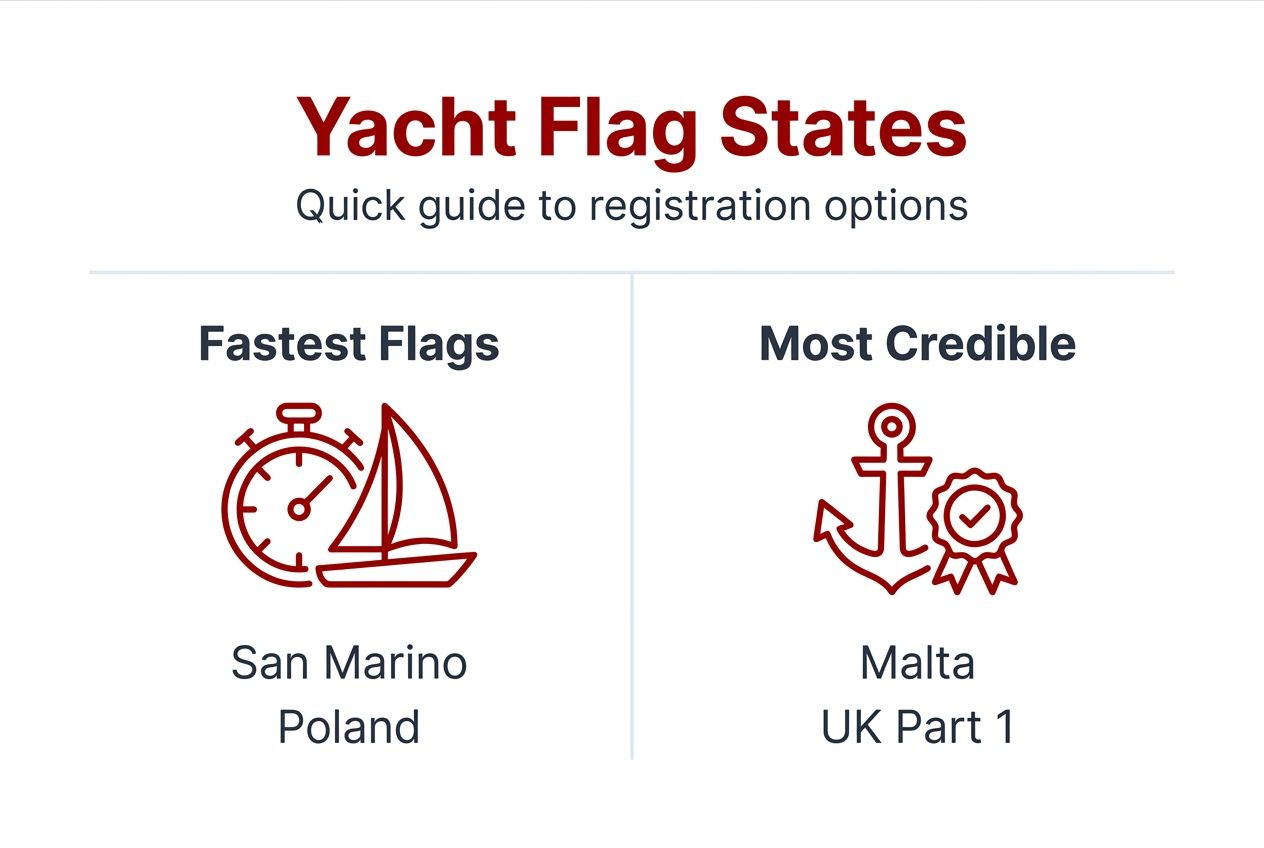 Infographic compares yacht flag states with highlights