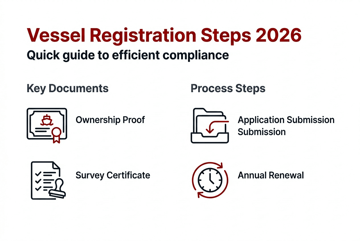 Infographic vessel registration steps and documents