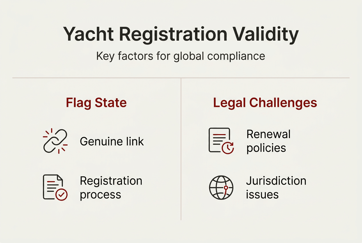 Infographic showing yacht registration validity process