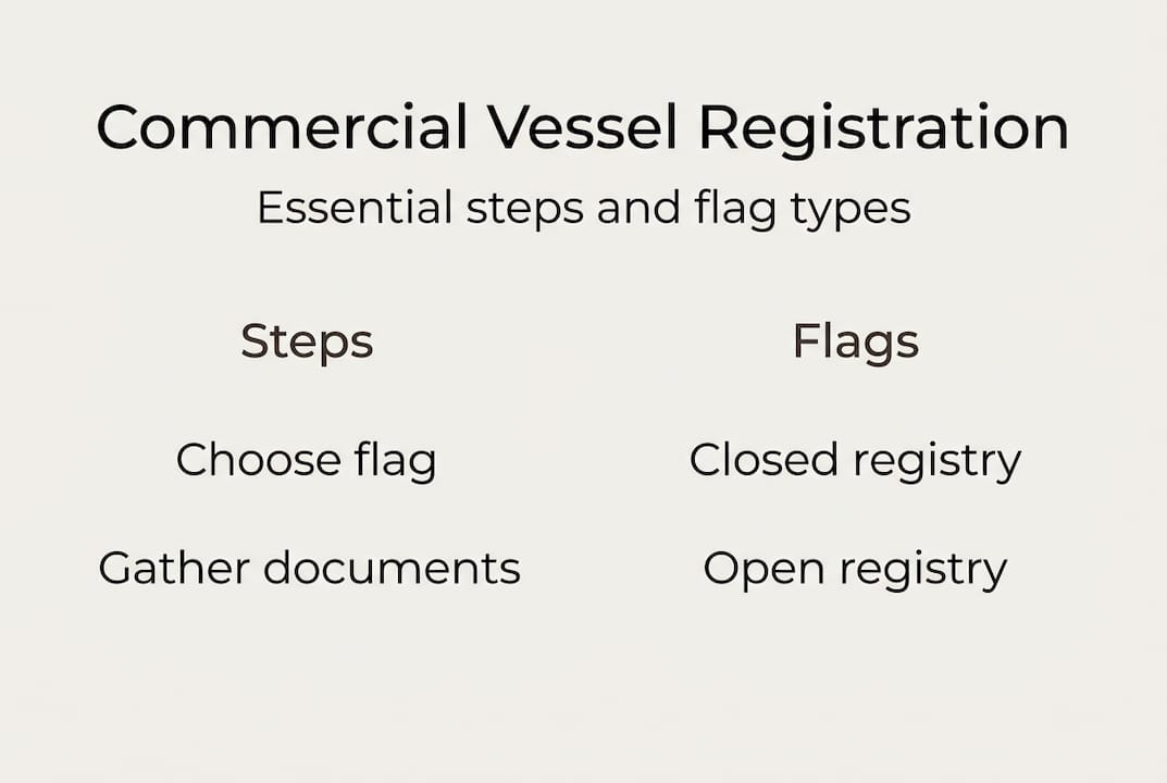 Infographic showing registration steps and flag types