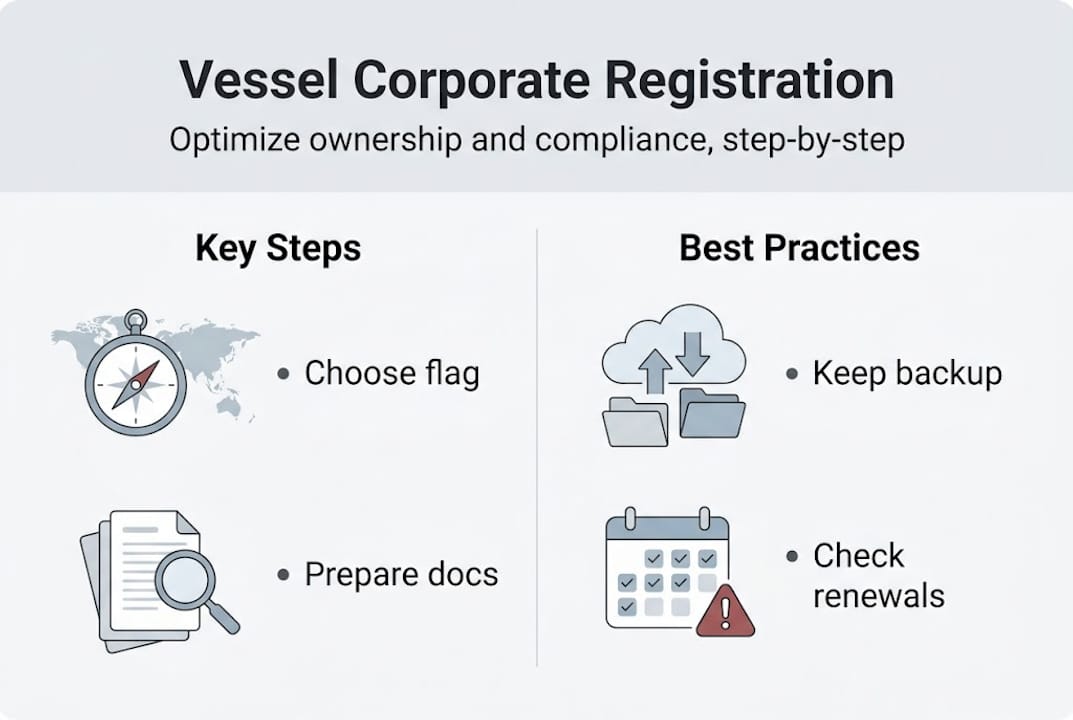 Infographic shows vessel registration steps and practices