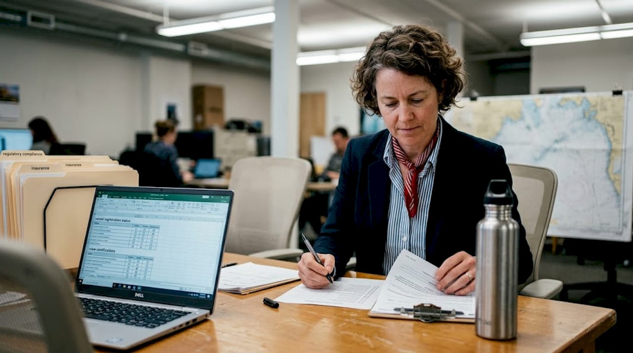 Shipowner organizing vessel registration documents