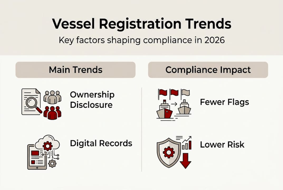 Infographic summarizing trends and compliance factors