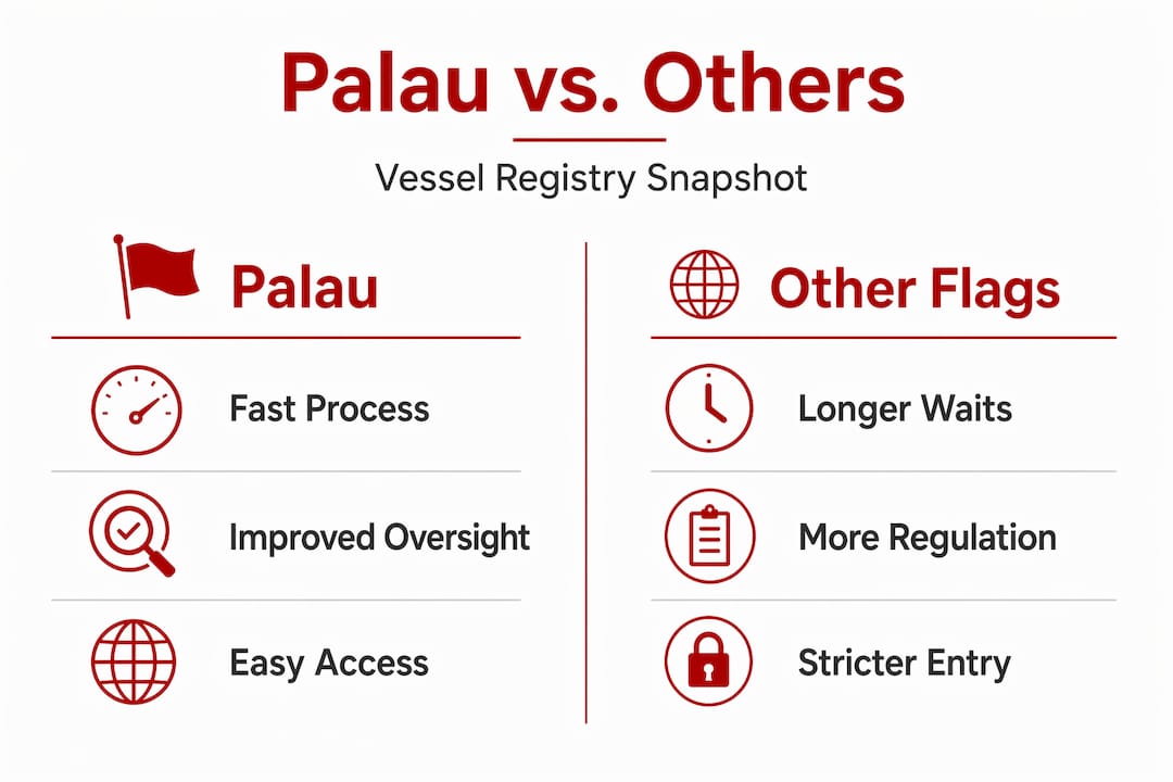 Infographic compares Palau and other registries
