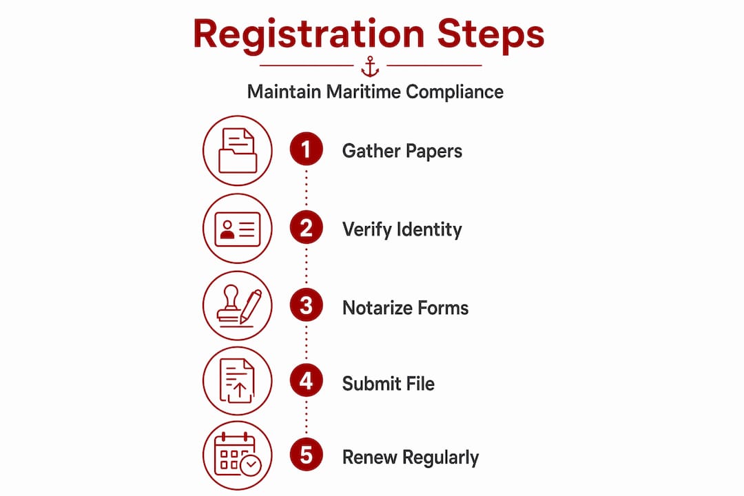 Infographic explains maritime registration steps