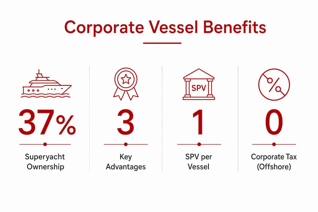 Infographic showing key corporate vessel ownership statistics