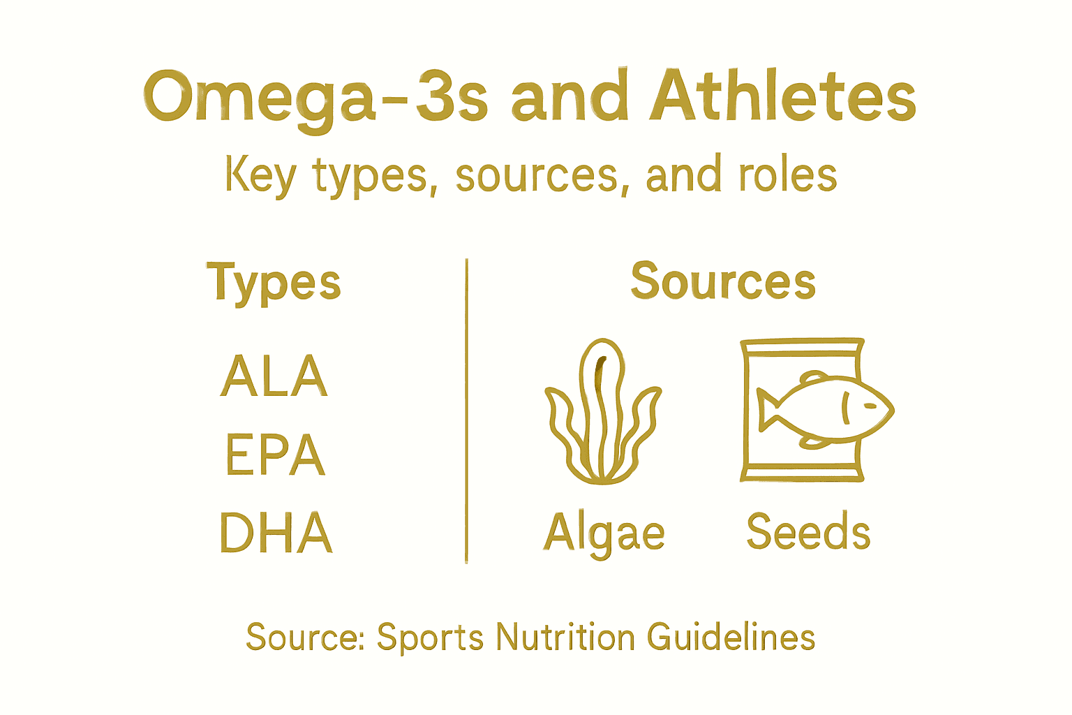 Infographic omega-3 types, sources, and roles