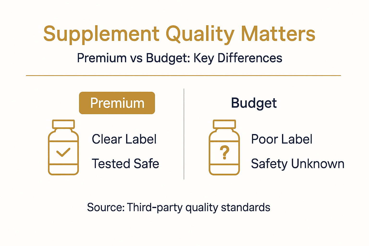 Infographic of supplement quality differences