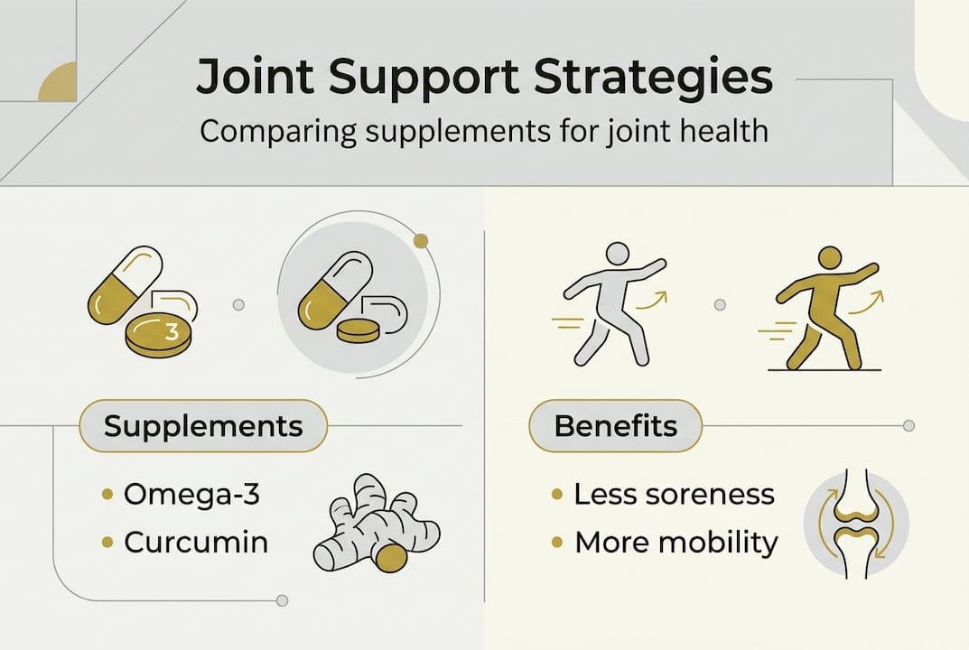 Infographic comparing joint support supplement benefits