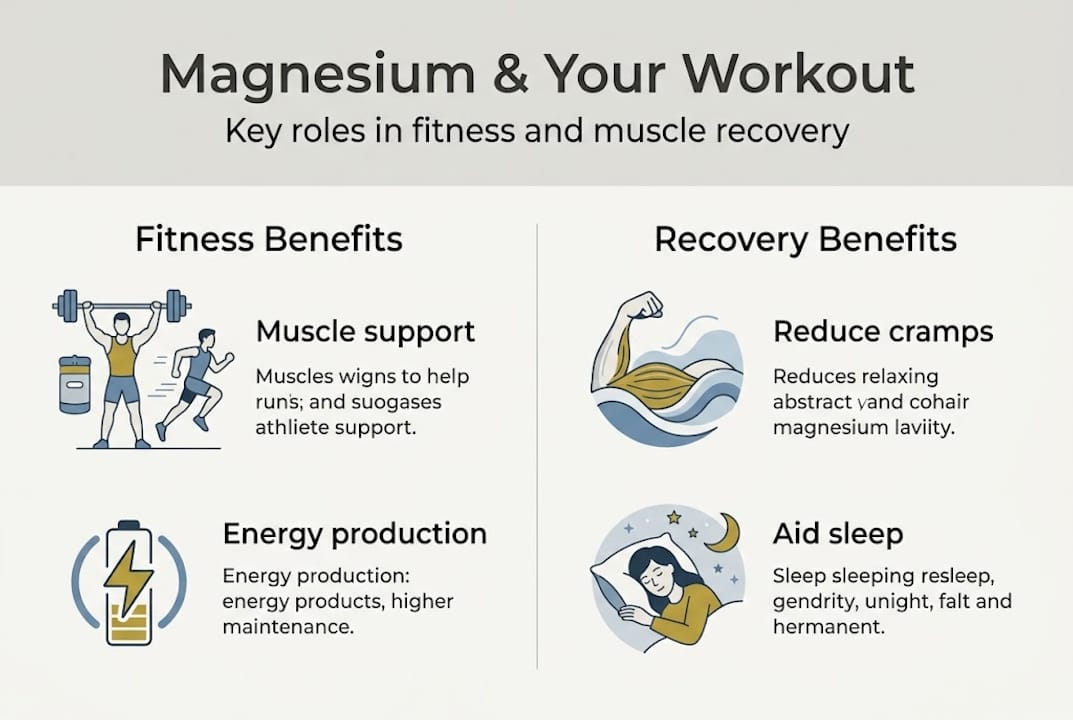 Infographic magnesium benefits for fitness recovery