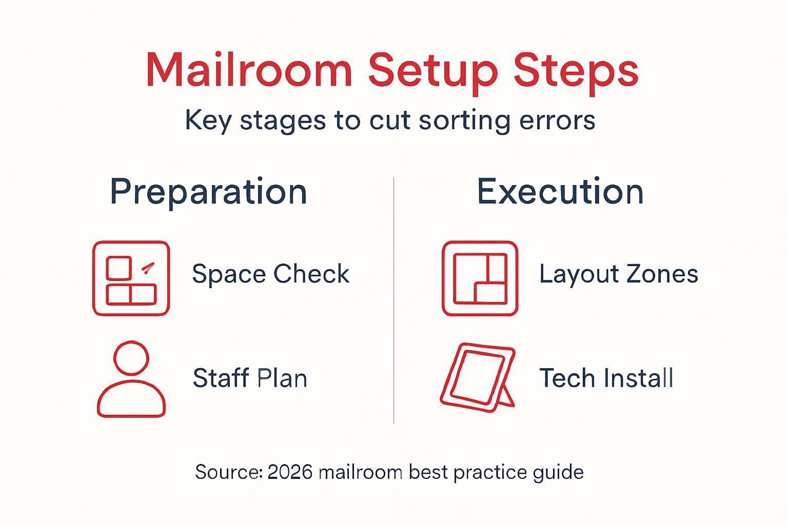 Step-by-Step Mailroom Setup: Cut Sorting Errors 35% in 2026 - Postal ...