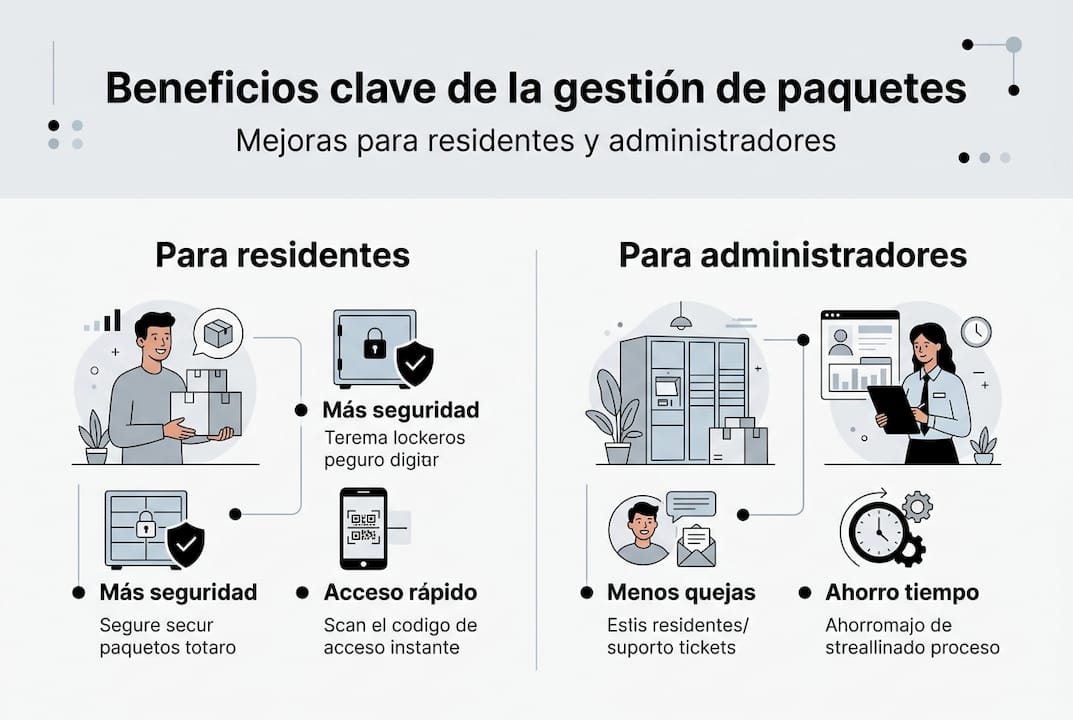 Infografía: Ventajas de una gestión eficaz de paquetes