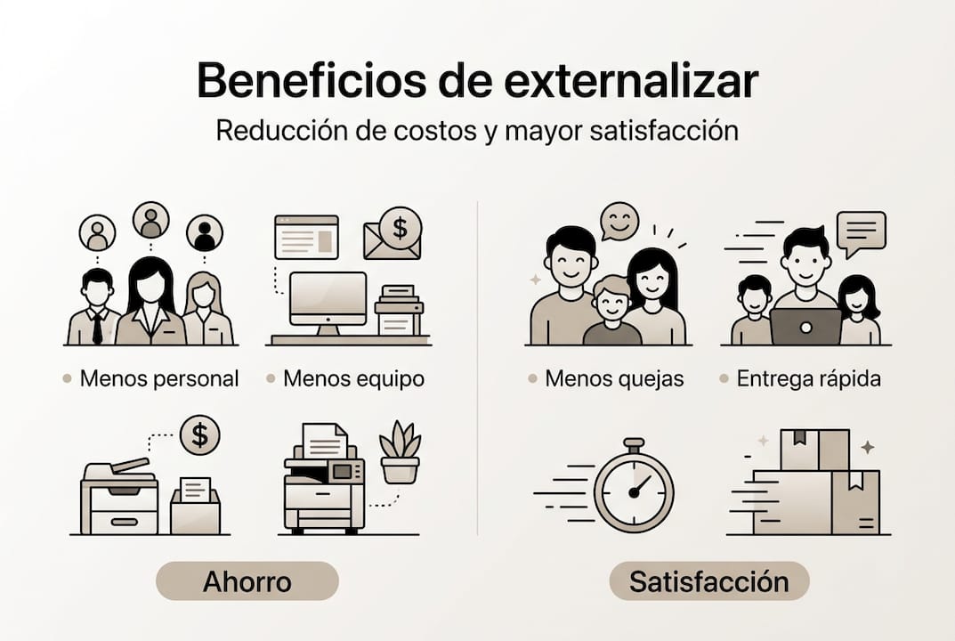 Infografía: Ventajas de delegar la gestión postal
