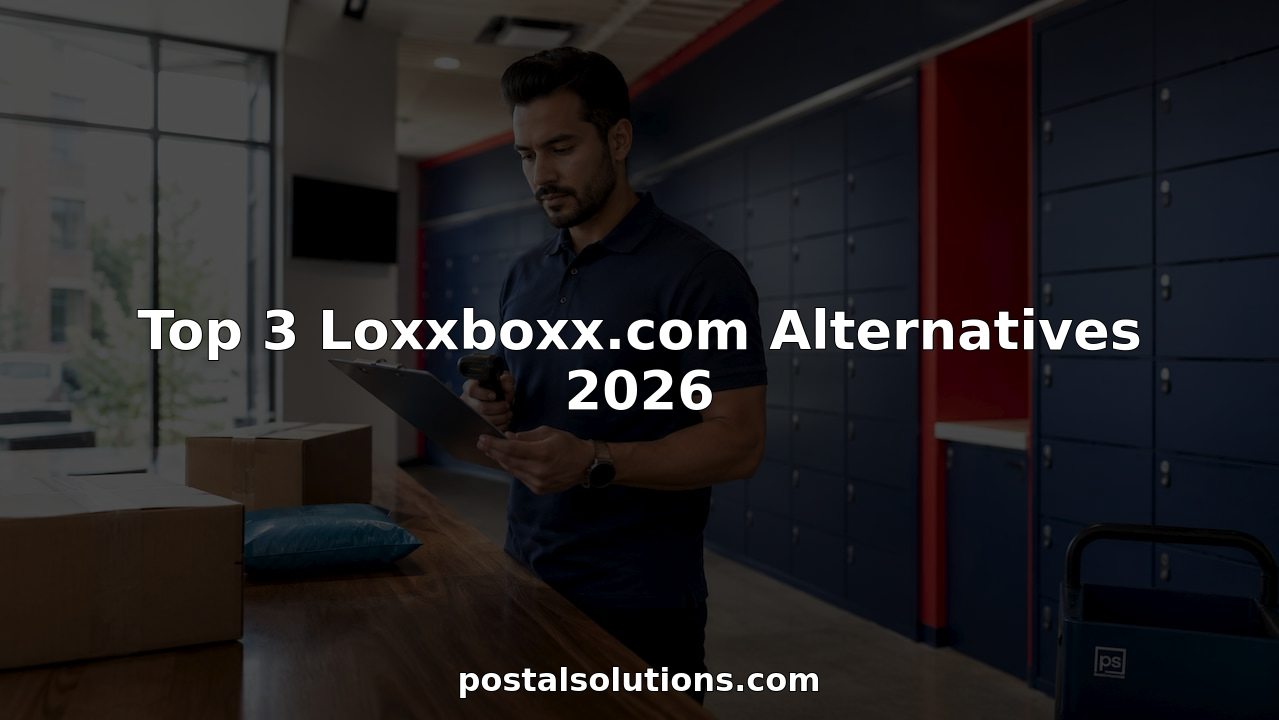 Package manager handling deliveries in residential mailroom