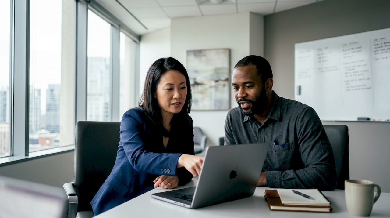 Two managers discussing ancillary income streams