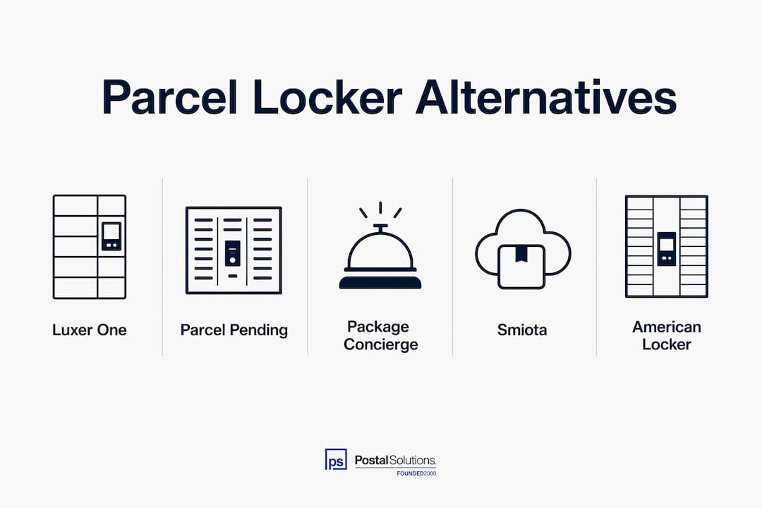 Infographic showing ranked Amazon Hub locker alternatives