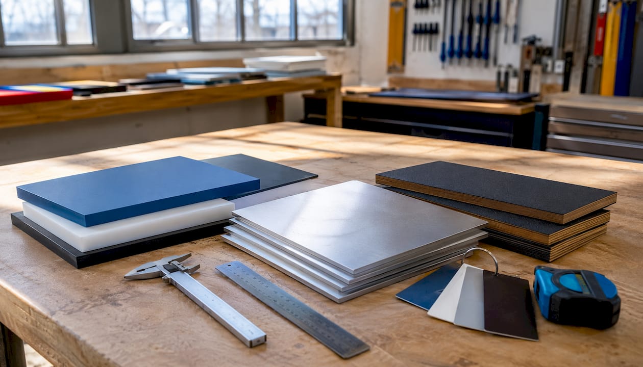 Different durable locker material samples
