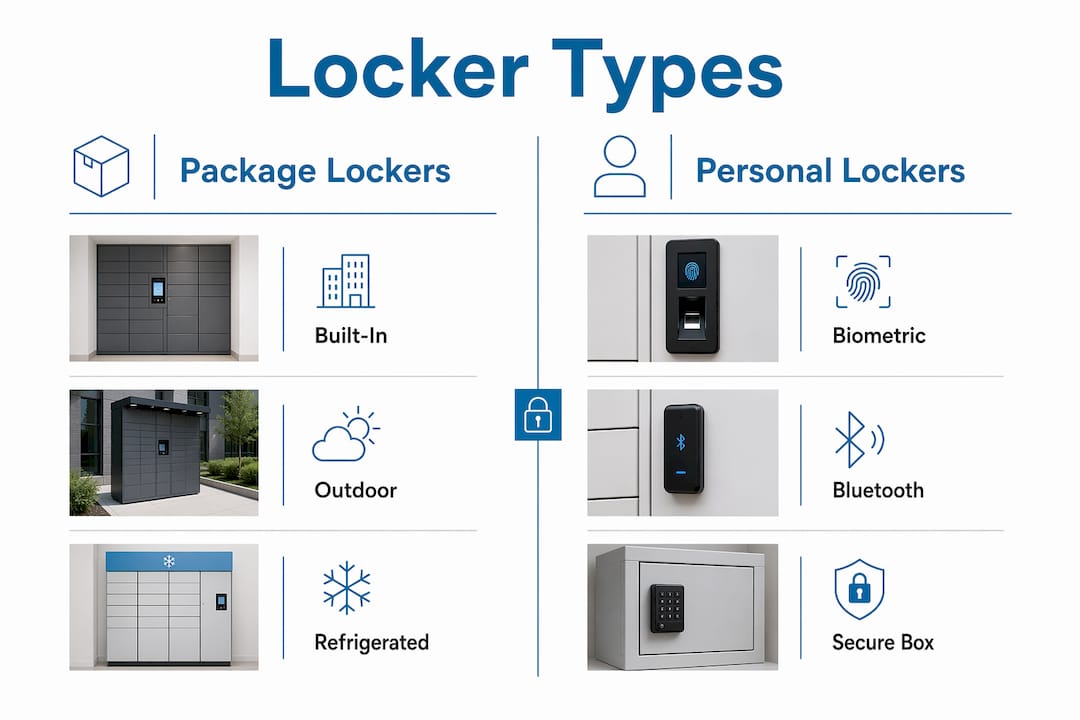 Infographic comparing package vs personal home lockers