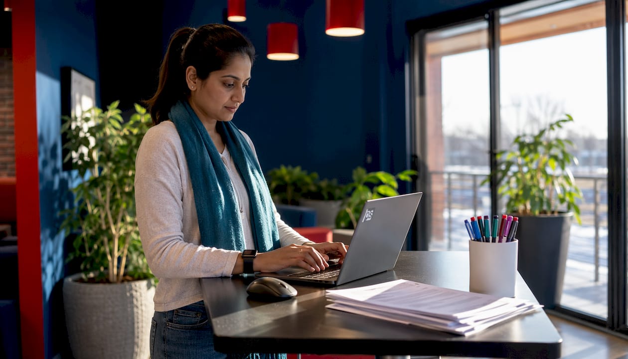 IT specialist working on package software integration